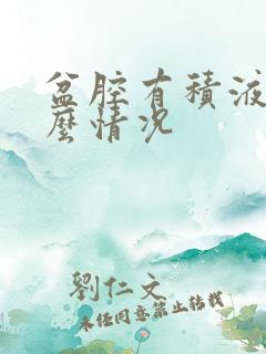 盆腔有积液是什么情况