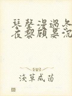 琴声漫过冬夜苏夜黎顾晏沉小说