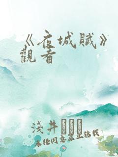 《夜城赋》免费观看