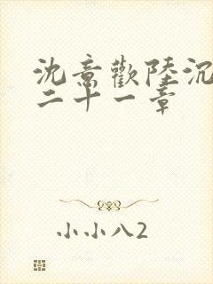 沈意欢陆沉舟第二十一章