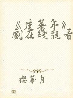 《度华年》电视剧在线观看