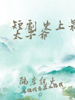 短剧 史上最强太子爷