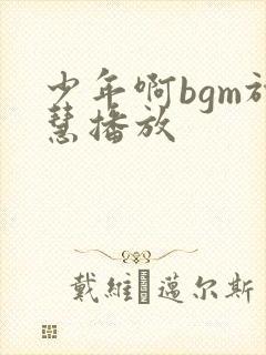 少年啊bgm于慧播放