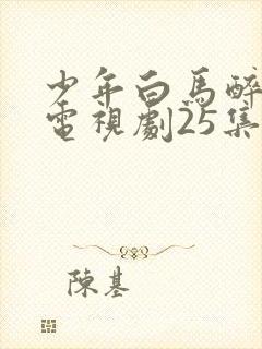 少年白马醉春风电视剧25集在线观看