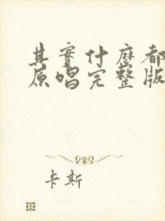 其实什么都没有原唱完整版