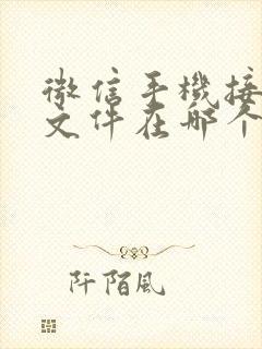 微信手机接收的文件在哪个文件夹