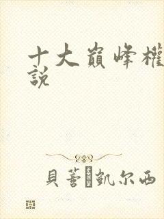 十大巅峰权谋小说