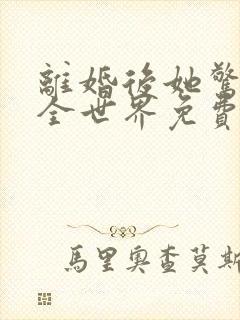 离婚后她惊艳了全世界免费阅读