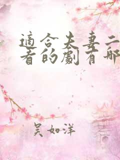 适合夫妻二人观看的剧有哪些电视剧