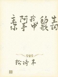 主阿我的生命在你手中歌词歌谱带歌谱