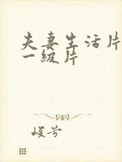 夫妻生活片黄色一级片