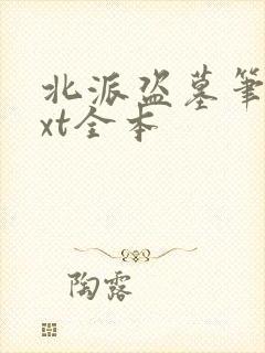 北派盗墓笔记txt全本