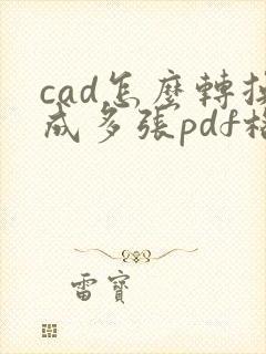 cad怎么转换成多张pdf格式
