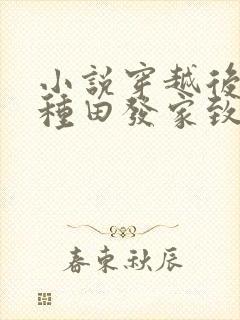 小说穿越后我靠种田发家致富