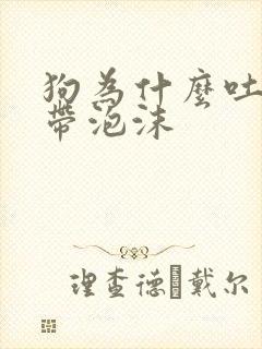 狗为什么吐黄水带泡沫