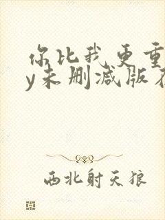 你比我更重要by未删减版在线阅读