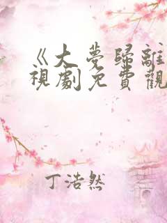 《大梦归离》电视剧免费观看全集高清