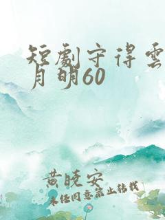 短剧守得云开见月明60