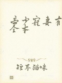 帝少宠妻有点甜全本