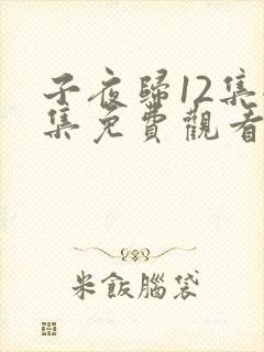 子夜归12集全集免费观看