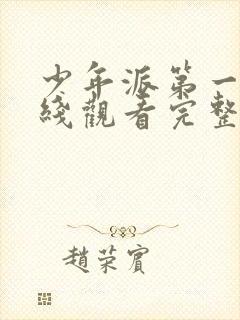 少年派第一季在线观看完整版免费观看