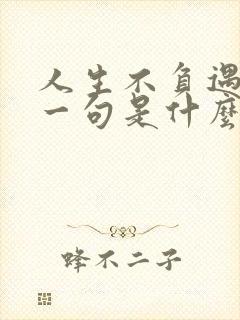 人生不负遇见下一句是什么