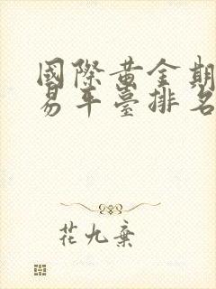 国际黄金期货交易平台排名