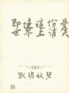 即使这份爱恋从世界上消失