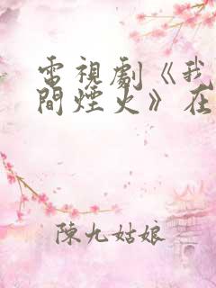 电视剧《我的人间烟火》在哪里看