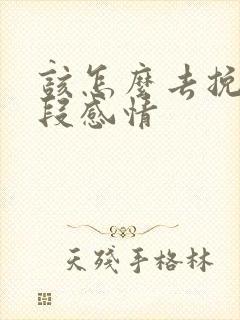 该怎么去挽回一段感情