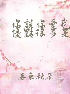 你说你爱我我的优点很多是什么歌曲