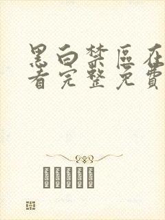 黑白禁区在线观看完整免费