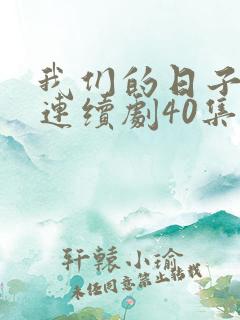 我们的日子电视连续剧40集