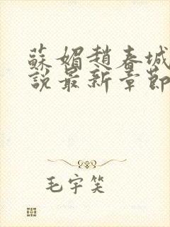 苏媚赵春城的小说最新章节更新