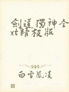 剑道独神全本txt精校版
