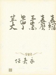 苹果手表表盘放大了怎么缩小