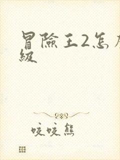 冒险王2怎么升级