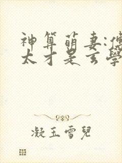 神算萌妻:傅太太才是玄学大佬