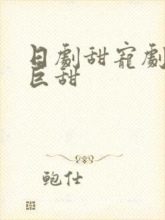 日剧甜宠剧推荐巨甜