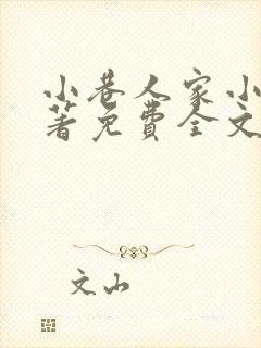 小巷人家小说原著免费全文