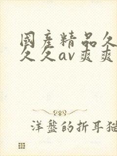 国产精品久久久久久av爽爽爽