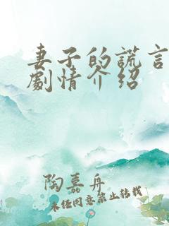 妻子的谎言分集剧情介绍