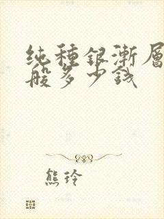 纯种银渐层猫一般多少钱