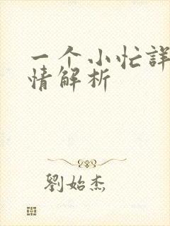 一个小忙详细剧情解析