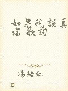 如果我说真的爱你 歌词
