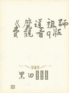 《魔道祖师》免费观看q版