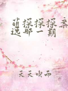 萌探探探案敖子逸哪一期