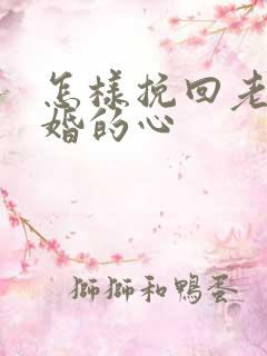 怎样挽回老婆离婚的心