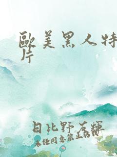 欧美黑人特黄大片