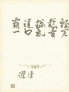 霸道总裁轻点爱一口气看完